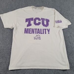 TCU Horned Frogs T-Shirt Mens XL Fear the Frog Defend Fort Dixon